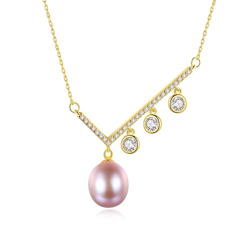 Gold Kette mit Perlenanhänger