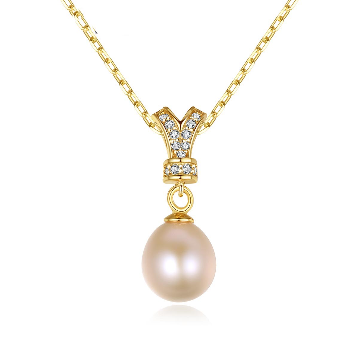 Damen Perlen kette aus 925er Sterling silber