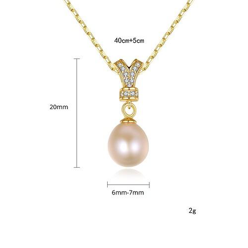 Damen Perlen kette aus 925er Sterling silber