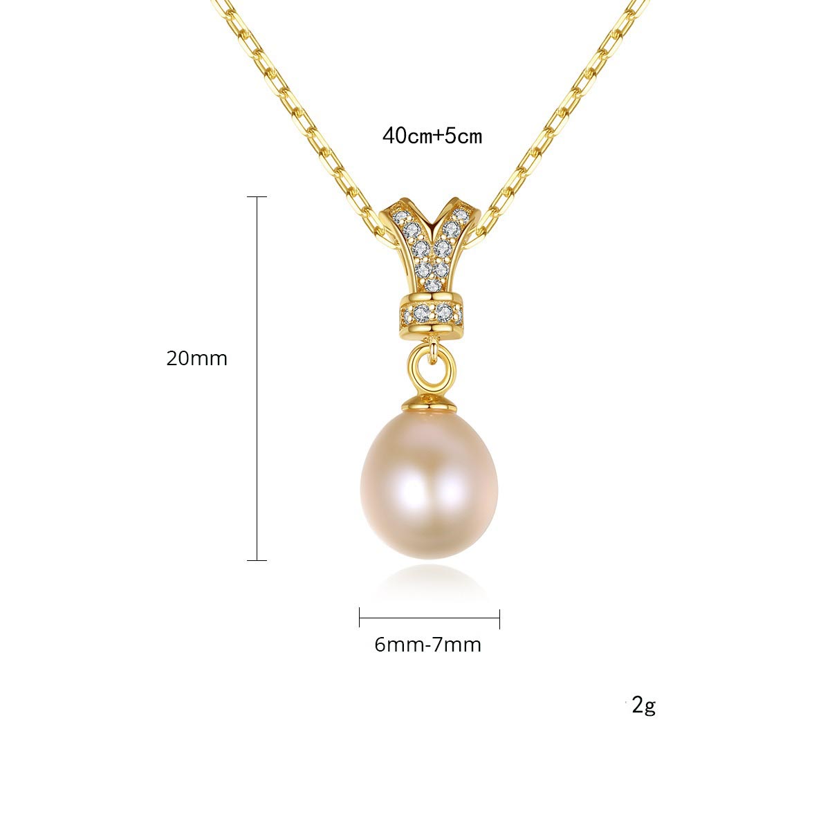 Damen Perlen kette aus 925er Sterling silber