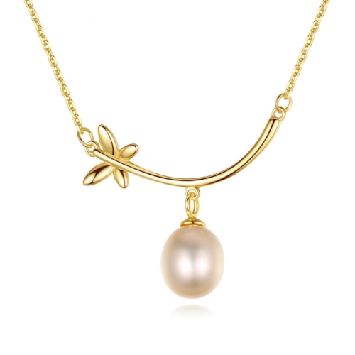 Vergoldet Kette mit Perle Anhänger