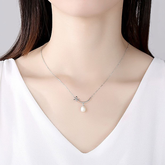 Vergoldet Kette mit Perle Anhänger
