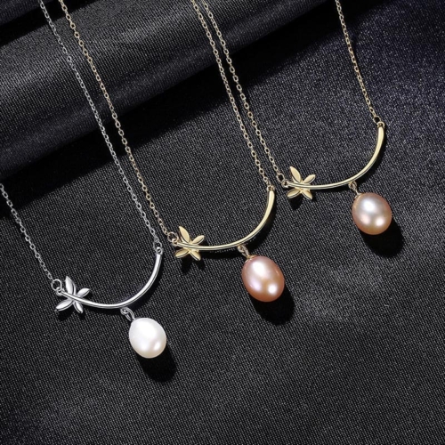 Vergoldet Kette mit Perle Anhänger