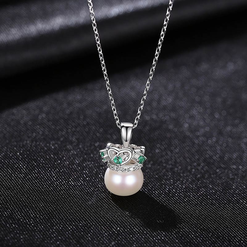 Krone Kette mit Süßwasserperlen