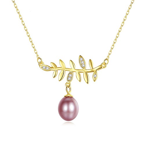 Goldene Kette Damen mit Perlenanhänger