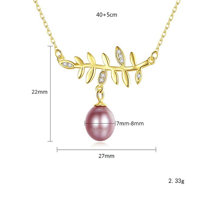 Goldene Kette Damen mit Perlenanhänger