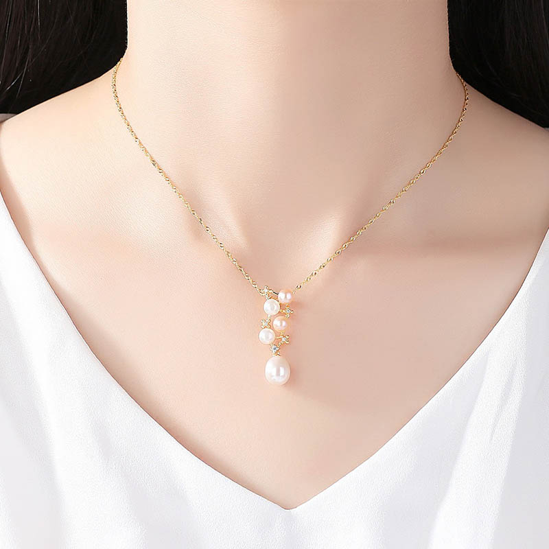 Goldene kette personalisieren mit Perlen