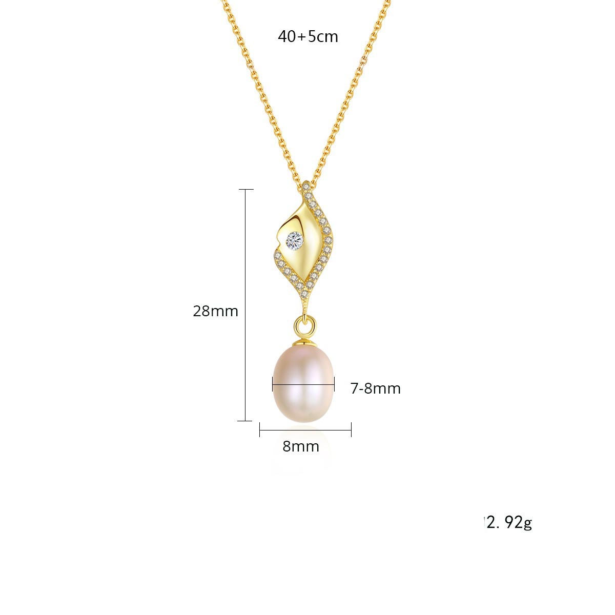 Goldene PersonalisierenKette mit Perlen