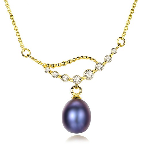 Modeschmuck Vergoldete Kette mit Perlen