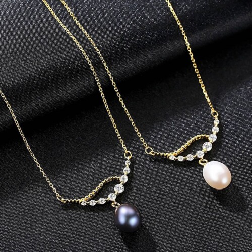 Modeschmuck Vergoldete Kette mit Perlen