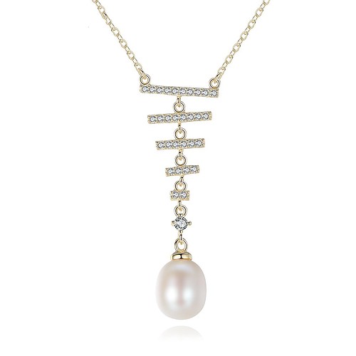 Statement Kette mit Perlenanhänger