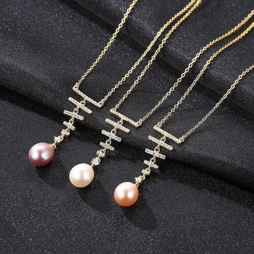 Statement Kette mit Perlenanhänger
