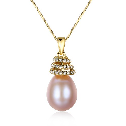 Personalisierte Kette mit Rosa Perlen