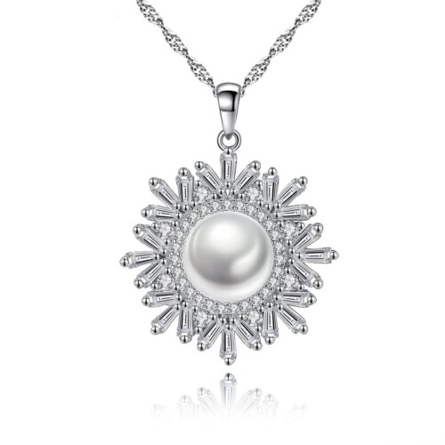 Schneeflocke Kette aus Silber 925