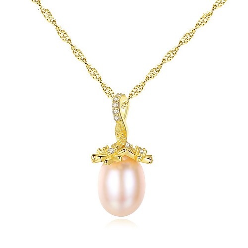 Personalisierte Goldene Kette mit Perlen