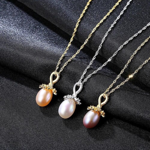 Personalisierte Goldene Kette mit Perlen