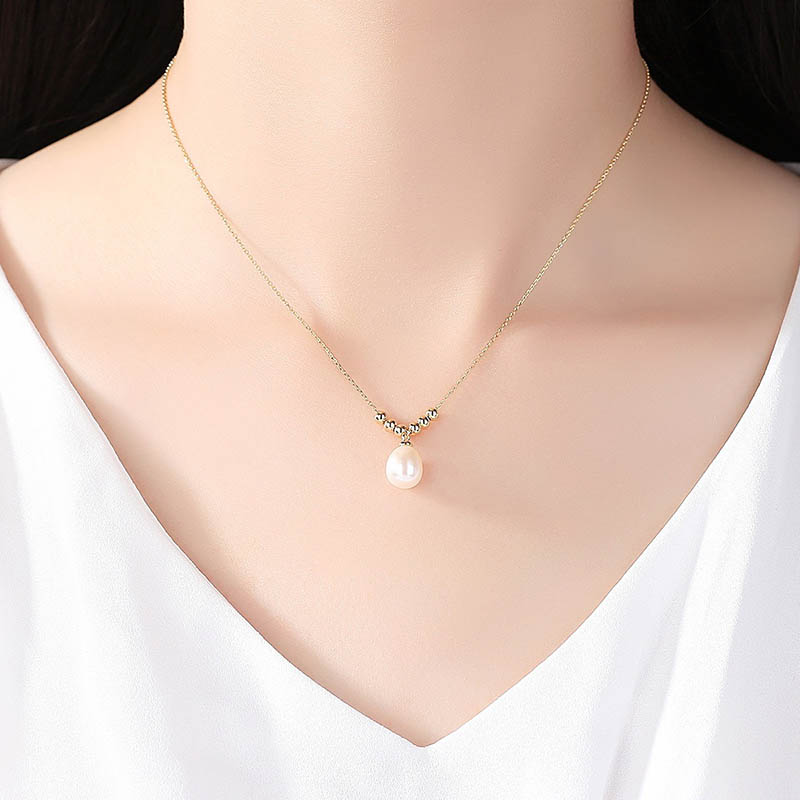 Damen Kette mit Perlenanhänger