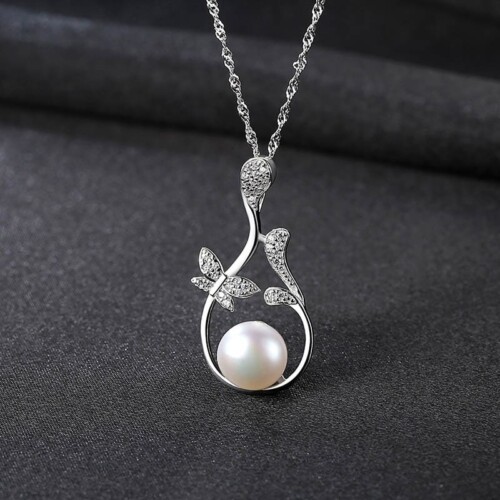 Freundin Kette mit Perlenanhänger