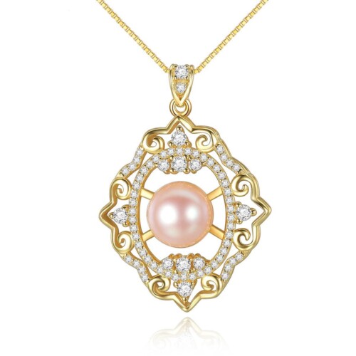 Vintage Kette mit Süßwasserperlen