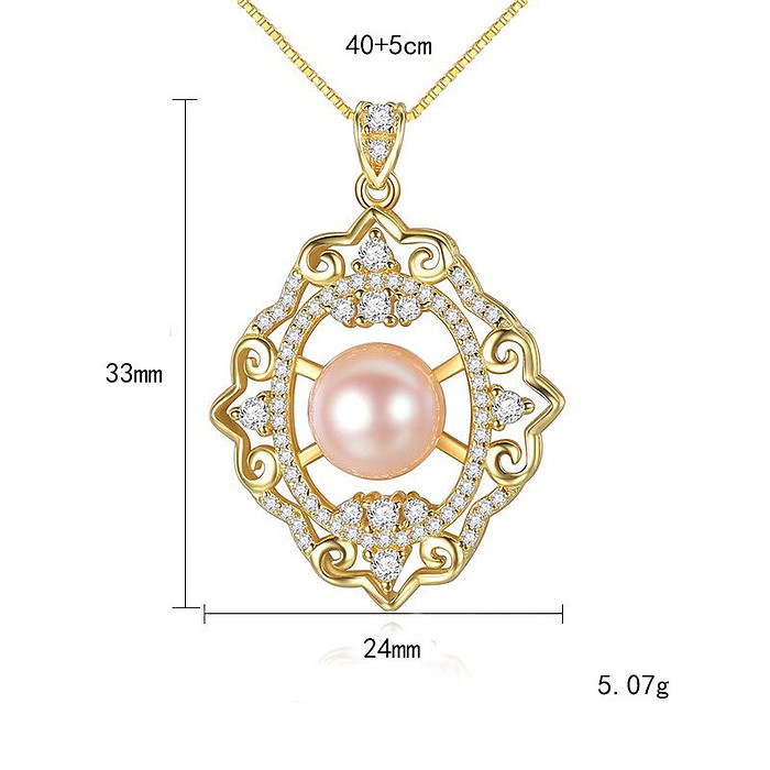 Vintage Kette mit Süßwasserperlen