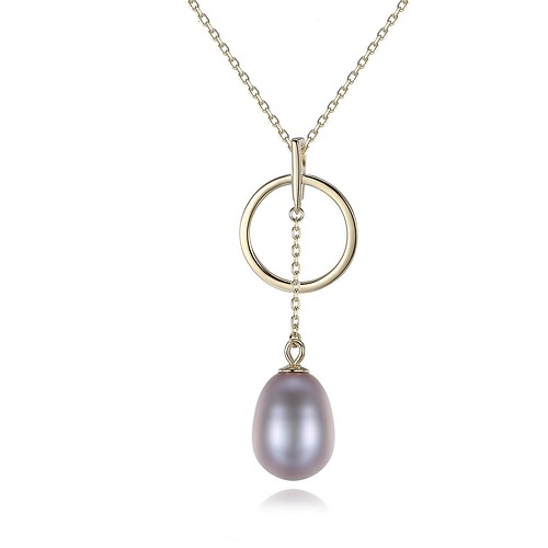 Süßwasserperlen Kette mit Kreis