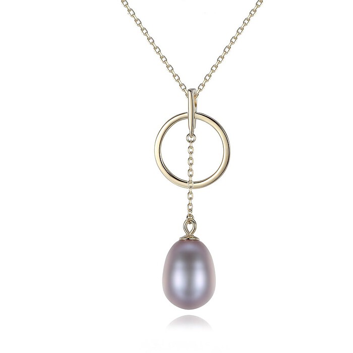 Süßwasserperlen Kette mit Kreis