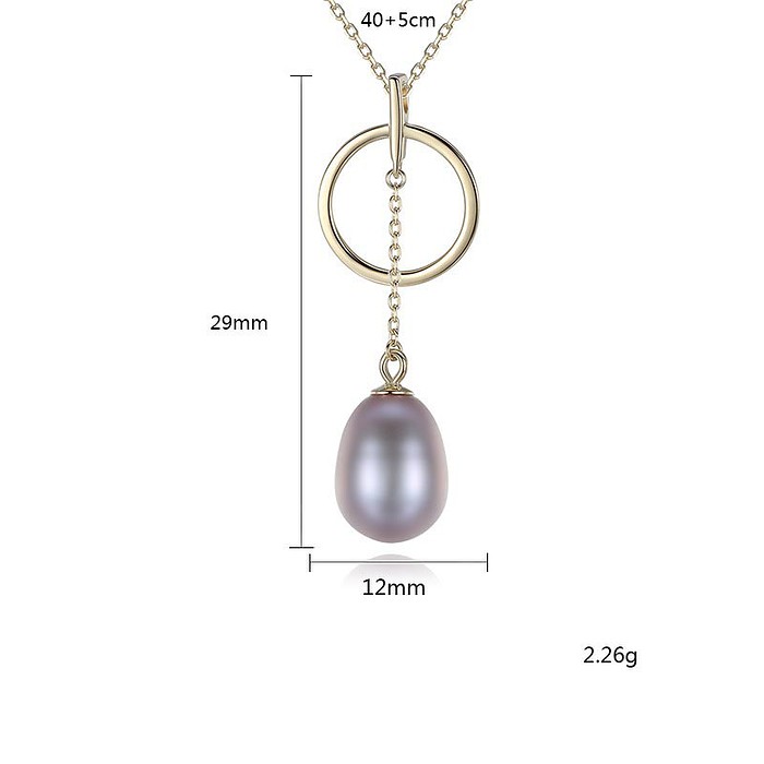 Süßwasserperlen Kette mit Kreis