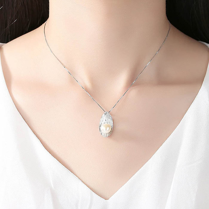 Süßwasser Perlen Kette aus Silber