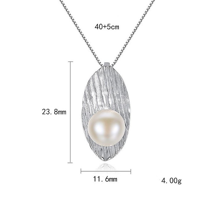 Süßwasser Perlen Kette aus Silber