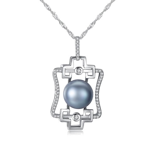 Süßwasser Perlen Kette aus 925 Silber