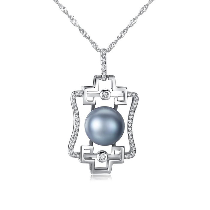 Süßwasser Perlen Kette aus 925 Silber