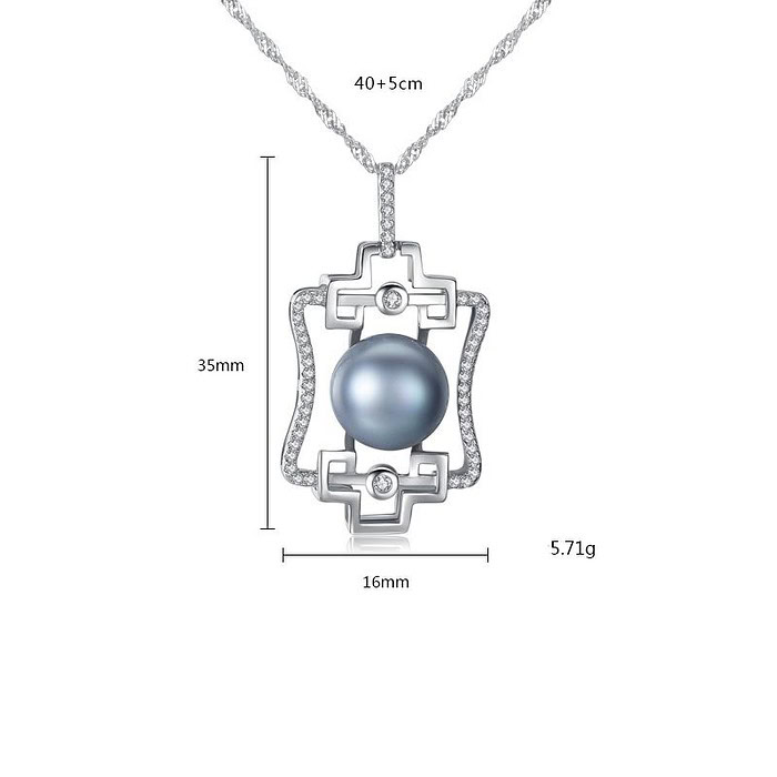 Süßwasser Perlen Kette aus 925 Silber