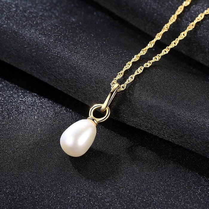 Süßwasser Perlen Kette Minimalistisch