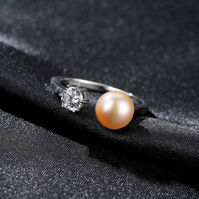 Damen Silber Ring mit Perle