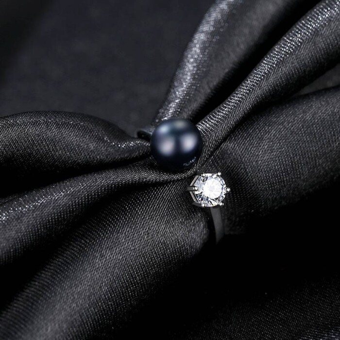 Damen Silber Ring mit Perle