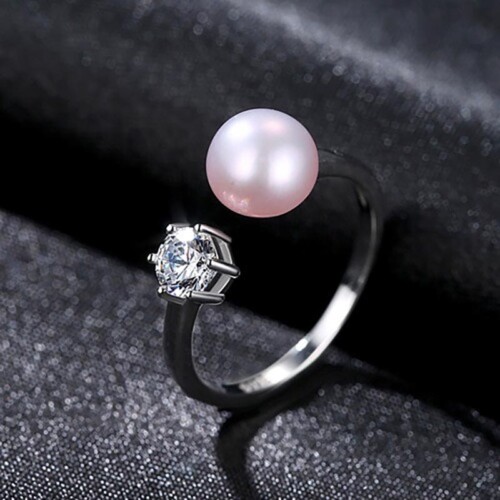 Damen Silber Ring mit Perle