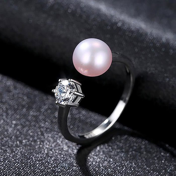 Damen Silber Ring mit Perle