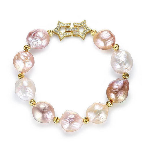 Barock Perlen Armband aus Silber