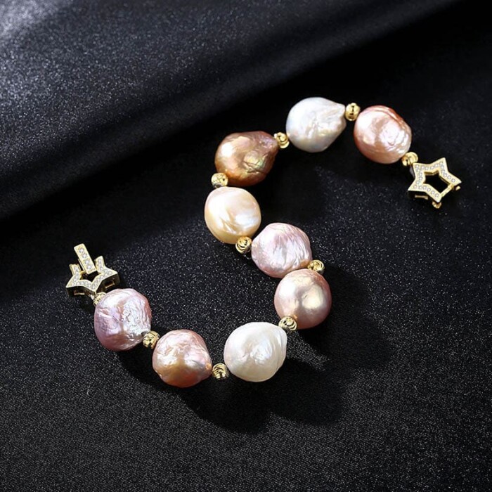 Barock Perlen Armband aus Silber