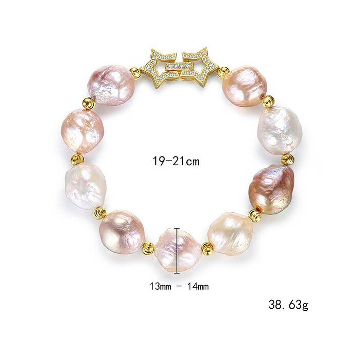 Barock Perlen Armband aus Silber