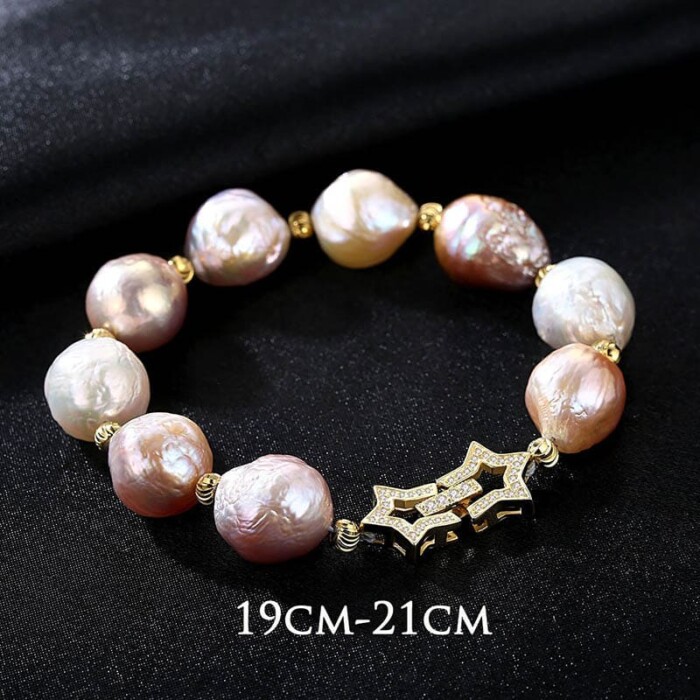 Barock Perlen Armband aus Silber