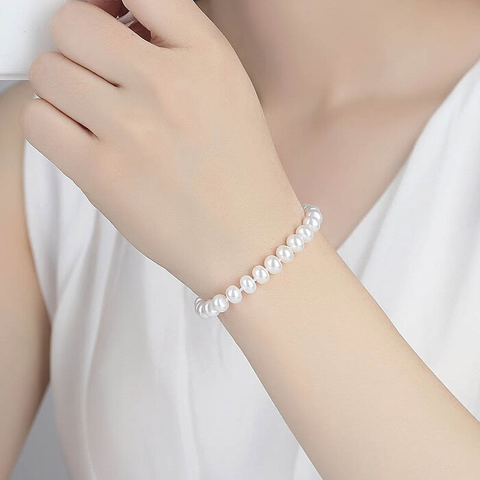 Perlen Armband Silber Damen