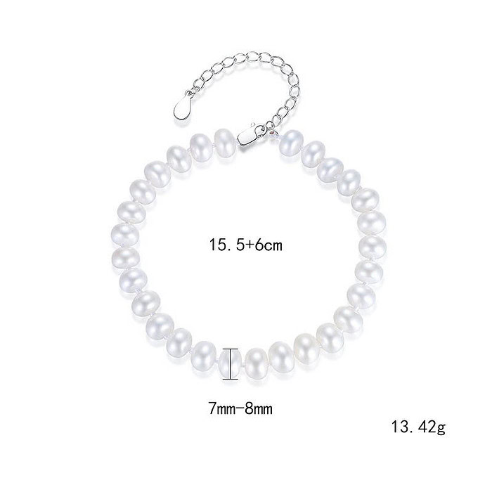 Perlen Armband Silber Damen