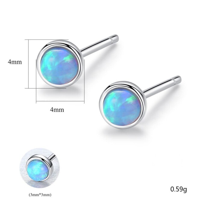 Opal Ohrringe Silber