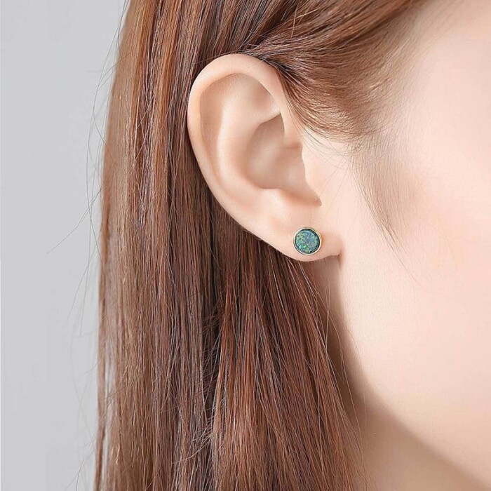 Silber Opal Ohrringe für Frauen