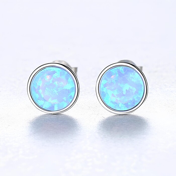 Silber Opal Ohrringe für Frauen