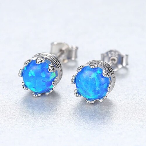 Opal Ohrringe Stecker Silber