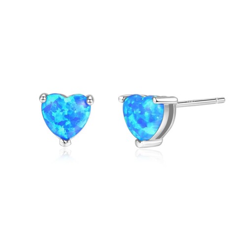 Opal Ohrringe Herz für Damen