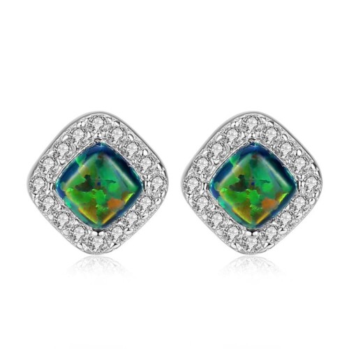 Opal Ohrringe Stecker Silber Für Freundin