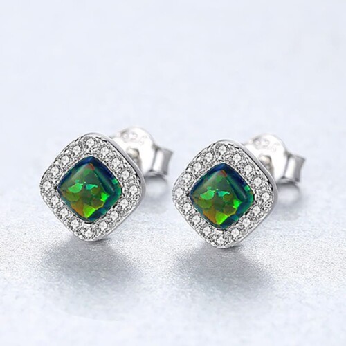 Opal Ohrringe Stecker Silber Für Freundin